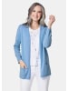 GOLDNER Langarm Feinstrick-Cardigan in pazifikblau