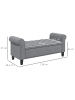 HOMCOM Polsterbank in Grau 126L x 48,5B x 57H cm