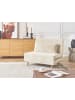 Beliani Schlafsofa SETTEN in Weiß/Braun - (W) 104 x (H) 82 x (L) 90 cm