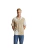ONLY & SONS Beige Viskose Kurzarmhemd