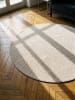 KADIMA DESIGN Flachgewebe-Teppich Berber-Tradition Uni Meliert Pflegeleicht in Creme