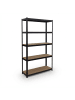 relaxdays Schwerlastregal in Schwarz/ Braun - (B)120 x (H)200 x (T)50 cm