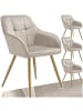 tectake Polstersessel gepolstert, in Samtoptik, gesteppt, 58 x 62 x 82 cm