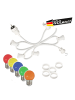SATISFIRE Garten Party Lichterkette Illu 40 bunte LED Kugellampen 40m weiß
