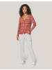 MADELEINE Modische Strickjacke mit Streifenmuster in rot / multicolor