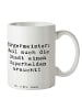 Mr. & Mrs. Panda Teetasse Spruch Bürgermeister Superheld mit Spruch in Weiß