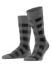 Burlington Buffalo Check Socke in Dark grey