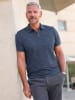 WITT WEIDEN Kurzarm-Poloshirt in marine-meliert
