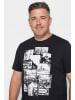 Men Plus Kurzarm T-Shirt in schwarz