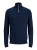 Jack & Jones Strickjacke mit Viertelreißverschluss in Navy Blazer