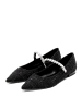Wittchen Damen-Ballerinas im Tweed-Look in Black