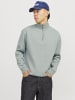 Jack & Jones Sweatshirt mit halbem Reißverschluss in Iceberg Green