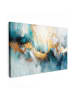 MuchoWow Leinwand bilder Abstrakte Kunst gold blau (BxH)