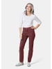 GOLDNER Kurzgröße:  Damen Jeans Slim Fit LOUISA mit Stretch-Anteil in rostbraun