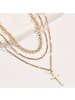 XCOAST Collierkette Valentina – Elegante Kreuz Halskette im Layering Look