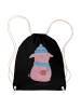 Mr. & Mrs. Panda Drawstring Bag Schwein Glühwein ohne Spruch in Schwarz