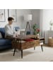 relaxdays Couchtisch in Braun/ Schwarz - (B)100 x (H)46 x (T)40 cm