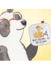 Mr. & Mrs. Panda Bierdeckel Sekretärin Herz mit Spruch in Weiß