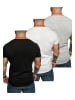 Amaci&Sons 3er-Pack T-Shirts 3. BELLEVUE in (Grau + Weiß + Schwarz)