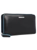 Piquadro Blue Square Geldbörse Leder 18 cm in schwarz