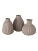 Boltze Vase Esko 3er-Set in grau