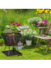 relaxdays Feuerkorb in Schwarz - (B)56,5 x (H)56 x (T)45 cm