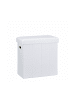 relaxdays Sitzhocker in Weiß - (B)46 x (H)49,5 x (T)25,5 cm