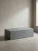 KADIMA DESIGN Couchtisch MONOBLOC 100x50x30 cm in Beton-Optik , Design in Grau