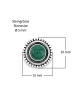 mantraroma 925er Silber - Ohrstecker (L) 10 x (B) 10 mm mit grüner Onyx