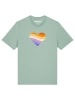 wat? Apparel T-Shirt Rainbow Heart in Aloe