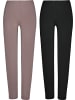 Erwin Müller Single-Jersey Leggings, lang 2er-Pack in taupe/schwarz