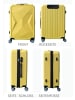 Cheffinger Reisekoffer ABS-03 Koffer 3-teilig Hartschale Trolley Set in Gelb