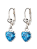schmuck23 Silber Ohrringe 925 Zirkonia Herz 0,7 cm x 0,8 cm