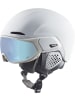 Alpina Skihelm mit Visier in weiss