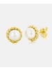 Diamant L'éternel Ohrstecker aus 375 Gelbgold mit Perle