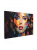 MuchoWow Leinwand bilder Buntes Porträt (BxH)