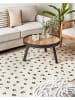 Beliani Kurzflor AFIS in Beige/Schwarz - (W) 160 x (H) 160 x (L) 230 cm