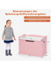 COSTWAY Spielzeugkiste mit Deckel 74 x 39 x 52 cm in Rosa
