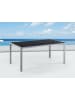 Beliani Esstisch CATANIA in Schwarz/Silber - (W) 91 x (H) 71 x (L) 160 cm