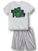 Minecraft Minecraft Pyjama kurzarm im Creeper Design in weiß