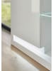 Furn.Design Vitrine weiß Hochglanz 80 x 195 cm, großer Vitrinenschrank mit 10 Fächern