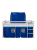 Homestyle4u Hochbett 90x200 mit Vorhang, Lattenrost, Matratze, Tunnel in Weiß