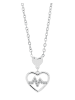 Adeliás Adeliás Damen 925 Silber Halskette mit Anhänger Herz in silber - Herz