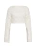 Swirly Damen Pullover in Weiss