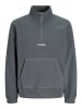 Jack & Jones Sweatshirt JJESOHO HALF ZIP FLEECE in Blau