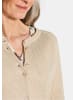 GOLDNER Strickjacke Cardigan aus Baumwolle, Rundhals in beige