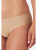 Schiesser Slip Invisible Cotton in Weiß / braun