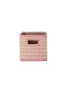 Rice Quadratischer Raffia Korb Pink Checks 30x30x25 in pink