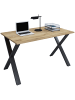 VCM  Schreibtisch Bürotisch Computertisch 140x50 Lona X in Schwarz / Honig-Eiche