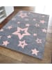 Happy Rugs Kinderteppich STARLIGHT in Grau/Rosa